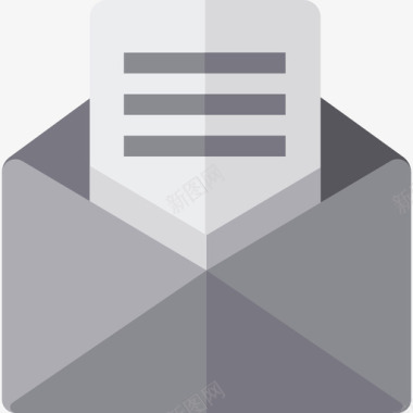 电子邮件商务和办公室6扁平图标图标