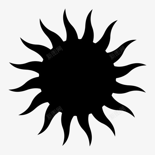 太阳光线星星图标svg_新图网 https://ixintu.com 光线 太阳 太阳暴 星星 星暴
