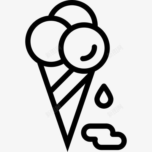 冰淇淋暑假系列直系图标svg_新图网 https://ixintu.com 冰淇淋 暑假系列 直系