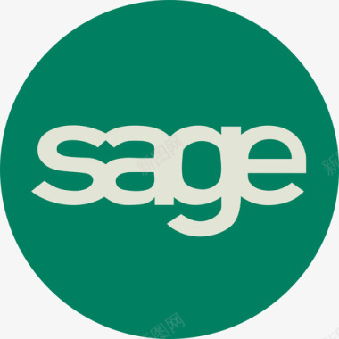 Sage支付网关圆形平面图标图标