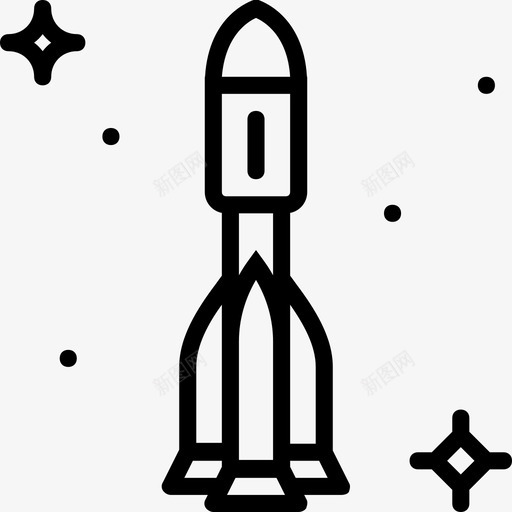 火箭太空16直线型图标svg_新图网 https://ixintu.com 太空16 火箭 直线型