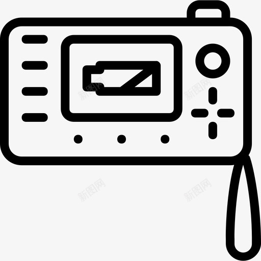 数码相机摄影录像2线性图标svg_新图网 https://ixintu.com 摄影录像2 数码相机 线性