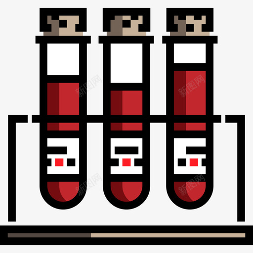 血液检验健康和医学9线性颜色图标svg_新图网 https://ixintu.com 健康和医学9 线性颜色 血液检验