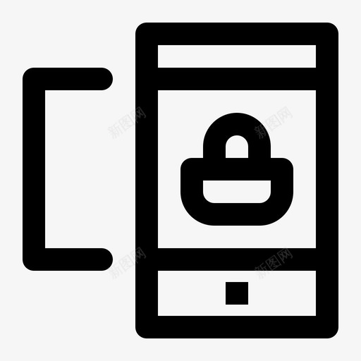 方向锁设备手机图标svg_新图网 https://ixintu.com 保护 手机 方向锁 电脑和电子线路图标集 设备