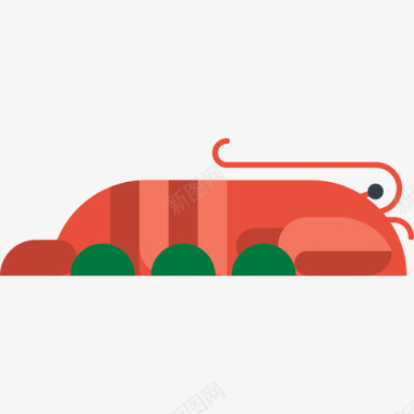 龙虾食品和饮料3平的图标图标