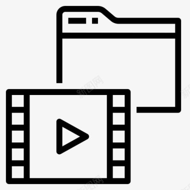 视频数据文件夹文件管理图标图标