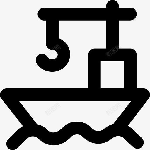 货船工业图标系列粗体圆形svg_新图网 https://ixintu.com 工业图标系列 粗体圆形 货船