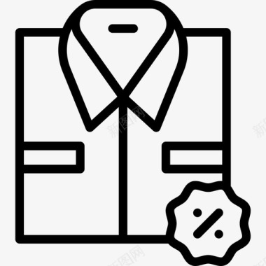 衬衫商业元素2线性图标图标