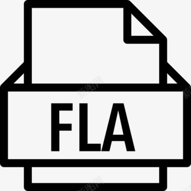 Fla文件格式线性图标图标