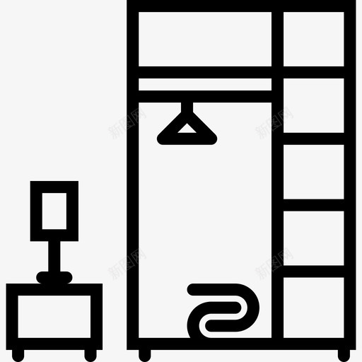 衣柜家用套装直系图标svg_新图网 https://ixintu.com 家用套装 直系 衣柜