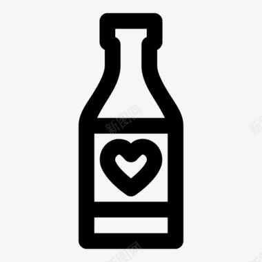 酒瓶酒精玻璃瓶图标图标