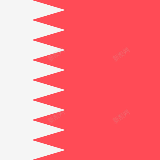 巴林国际旗帜4方形图标svg_新图网 https://ixintu.com 国际旗帜4 巴林 方形