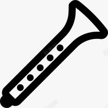 长笛乐器5线状图标图标