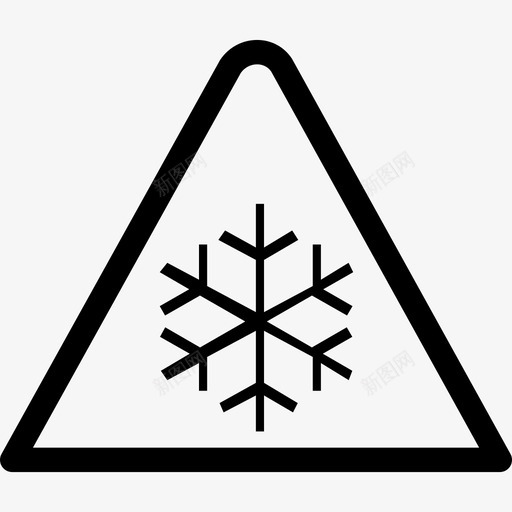 下雪设置交通标志线形图标svg_新图网 https://ixintu.com 下雪 线形 设置交通标志
