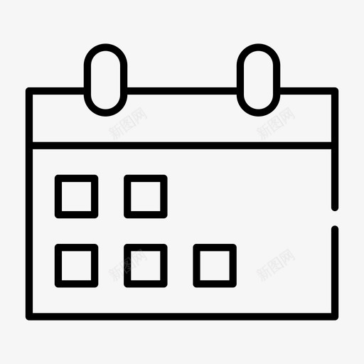 日历每日日期图标svg_新图网 https://ixintu.com 公共ui间隙精简 日历 日期 日程表 时间 每日