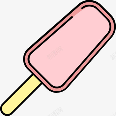 冰淇淋食品和饮料12颜色128px图标图标