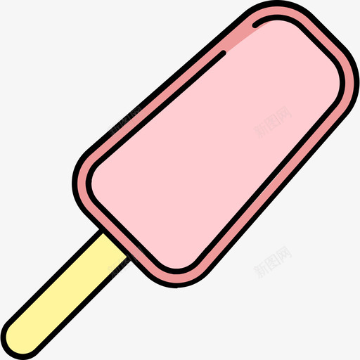 冰淇淋食品和饮料12颜色128px图标svg_新图网 https://ixintu.com 冰淇淋 颜色128px 食品和饮料12