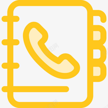 电话簿商务和办公室3黄色图标图标