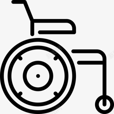 轮椅医学2直线型图标图标