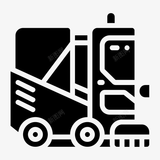 道路清扫车运输卡车图标svg_新图网 https://ixintu.com 卡车 运输 道路清扫车