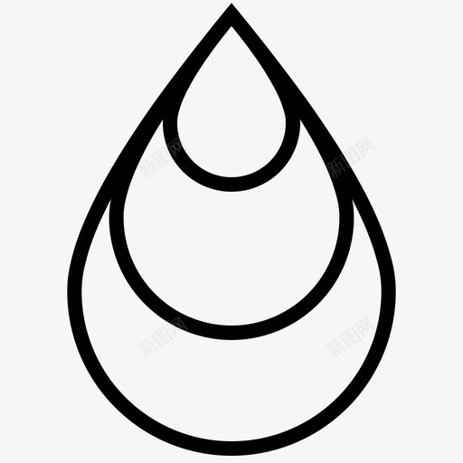 重叠的水滴血水滴图标svg_新图网 https://ixintu.com 水滴 液体 血 重叠的水滴 雨