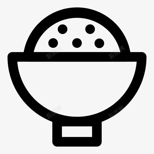 米饭碗烹饪图标svg_新图网 https://ixintu.com 烹饪 碗 米饭 食物