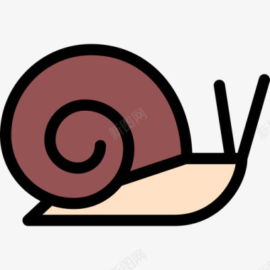 蜗牛宠物3彩色图标图标