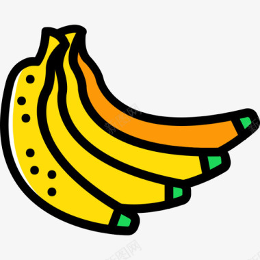 香蕉美食黄色图标图标