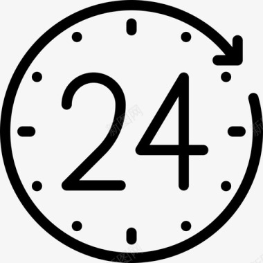 24小时客户服务4直线图标图标