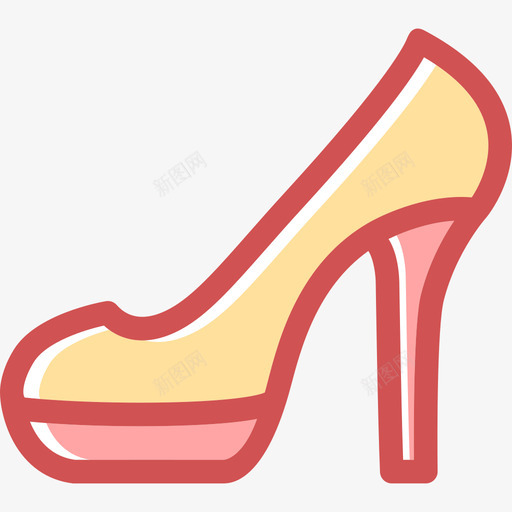 高跟鞋时尚女性和美容套装图标svg_新图网 https://ixintu.com 女性和美容套装 时尚 高跟鞋