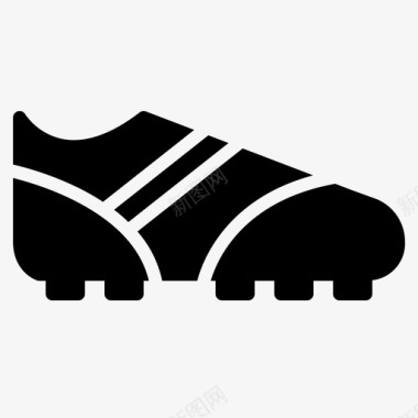 足球鞋夹板设备图标图标