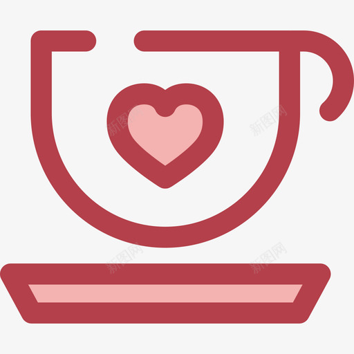 咖啡食物和餐厅6红色图标svg_新图网 https://ixintu.com 咖啡 红色 食物和餐厅6