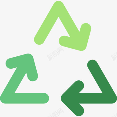 回收生态5平坦图标图标