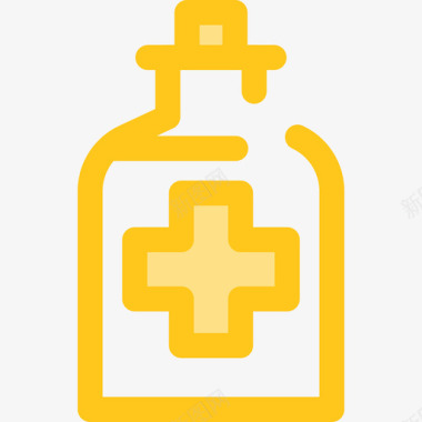 酒精健康和医疗8黄色图标图标
