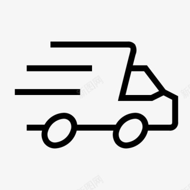 送货车电子商务购物图标图标