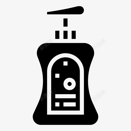 液体肥皂瓶子清洁图标svg_新图网 https://ixintu.com 液体肥皂 清洁 清洁标志 清洗 瓶子