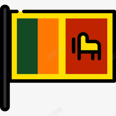 斯里兰卡国旗收藏2号桅杆图标图标