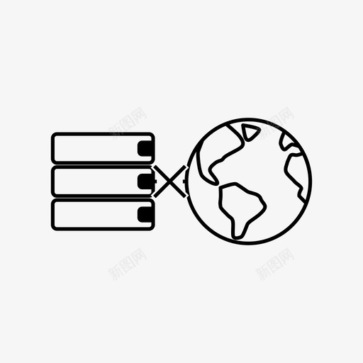 数据服务器全局错误连接数据和存储图标svg_新图网 https://ixintu.com 数据和存储 数据服务器全局错误 连接