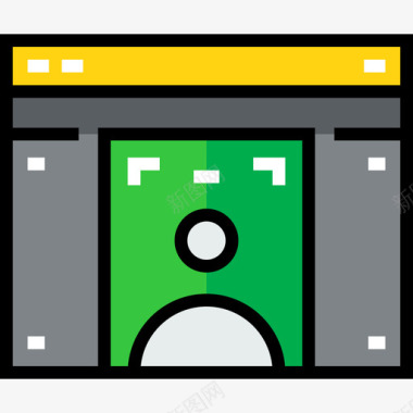网上银行银行和金融线颜色图标图标