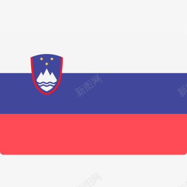 斯洛文尼亚国际国旗长方形图标图标