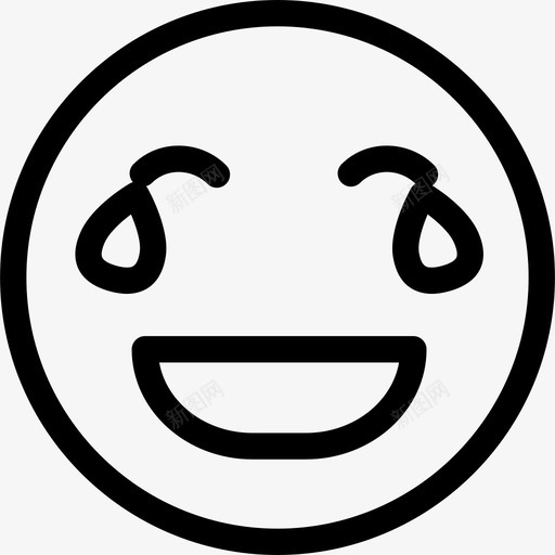 快乐情感资产线性图标svg_新图网 https://ixintu.com 快乐 情感资产 线性