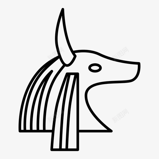 埃及人阿努比斯上帝图标svg_新图网 https://ixintu.com 上帝 埃及人 阿努比斯