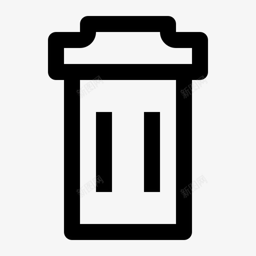 垃圾桶烟灰缸有盖图标svg_新图网 https://ixintu.com 垃圾桶 有盖 烟灰缸 用户界面线图标集