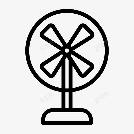 风扇空气冷却图标svg_新图网 https://ixintu.com 冷却 冷却器 家用电子 空气 风 风扇