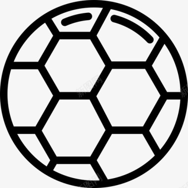 足球运动图标集直线图标