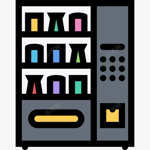自动售货机食品和饮料14彩色图标svg_新图网 https://ixintu.com 彩色 自动售货机 食品和饮料14