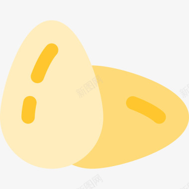 鸡蛋食物颜色平坦图标图标