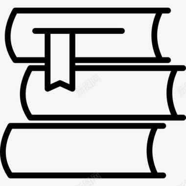 书籍科学和教育直系图标图标