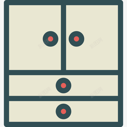 壁橱家用2线性颜色图标svg_新图网 https://ixintu.com 壁橱 家用2 线性颜色