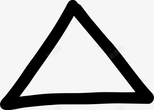 三角形几何体手绘图标svg_新图网 https://ixintu.com 三角形 几何体 形状 手绘